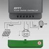 Qoltec Solarny regulator ładowania MPPT z czujnikiem temperatury 10A |  12V/24V | LCD | 2xUSB | Bluetooth | APP | GEL | LiFePO4